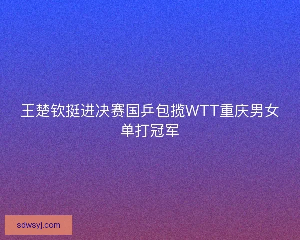 王楚钦挺进决赛国乒包揽WTT重庆男女单打冠军 王楚钦挺进决赛国乒包揽WTT重庆男女单打冠军